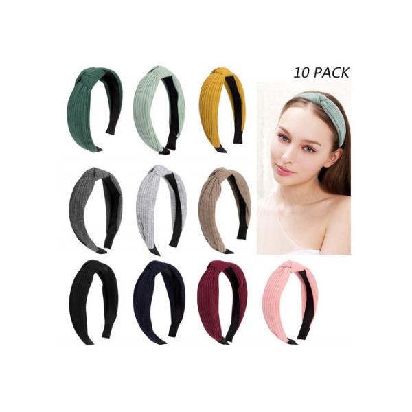 GLH025 Knitted knot thin elastic headbands hoops three-dimensional headband