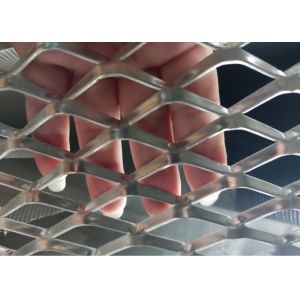 Powder Coated Aluminium Expanded Metal Mesh Flattened For Ceiling