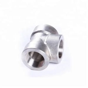 Stainless steel tee forged thread end tee threaded 3000 6000 2000 class pipe