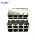 Buy cheap Phosphor Bronze 2x4 8 Ports 64 Pin Female PCB RJ45 Jack Connector from wholesalers