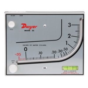 Buy cheap Range 0-7000 Fpm Dwyer Mark II 27 Molded Plastic Manometer 3% Accuracy For Stationary And Portable Applications from wholesalers