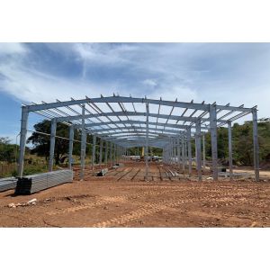 Buy cheap Q345B Prefab Metal Building Kit Steel Frame Roof Portal Frame Warehouse from wholesalers