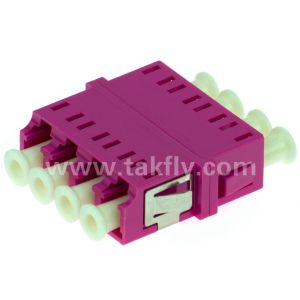 Buy cheap LC Quad Fiber Optic Adapter Singlemode Multimode APC UPC from wholesalers