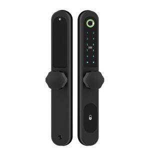 Fingerprint Aluminum Frame Bluetooth APP Door Lock With Code Card