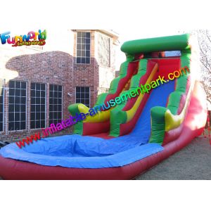 Buy cheap Big Rainbow Wave Backyard Inflatable Water Slides With Splash Pool from wholesalers