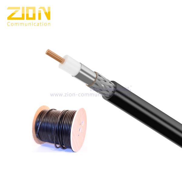 Quality Outdoor RG11 CATV Coaxial Cable 14 AWG CCS Conductor 60% AL Braid with PE Jacket for sale