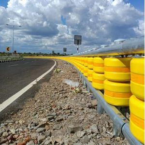 Buy cheap OEM Safety Roller Barrier Highway Guardrail Hot Galvanized Roller Crash Barrier from wholesalers