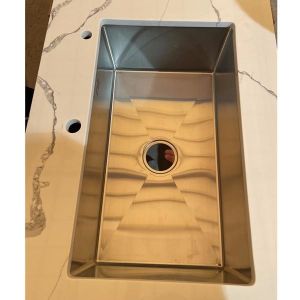 Buy cheap OEM High Stain Resistance Quartz Stone Kitchen Countertop With Sink from wholesalers