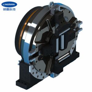 Higher Rotating Precision Four Jaw Pneumatic CNC Chuck For Pipe Cutting Machine