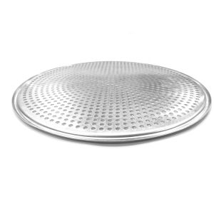 Buy cheap 12 inch mesh perforated pizza tray perforated pizza pan punched pizza tray from wholesalers