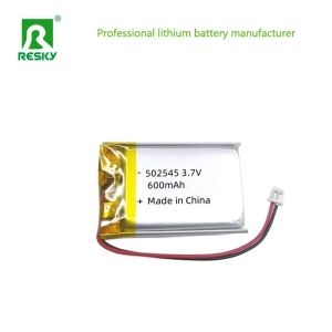 Buy cheap Lithium Polymer Lipo Batteries LP502545 3.7V 600mAh 2.22wh Rechargeable Li-Polymer Batteries from wholesalers