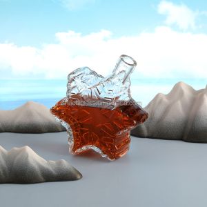 Aluminum Collar and Super Flint Glass Body Whisky Vodka Glass Bottle in Unique