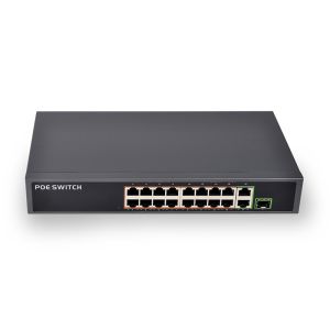 Buy cheap 16-port 10/100M switch IEEE 802.3af/a standard 250W power backplane bandwidth 12.8 Gbps uplink port POE switch product