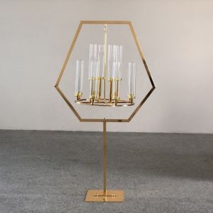 Buy cheap Candlestick Metal And Crystal Candelabra Chandelier Rectangular Tall 160CM from wholesalers