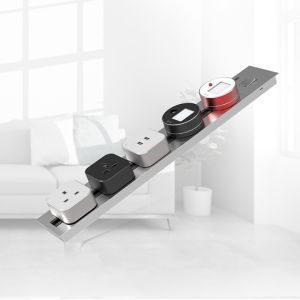 Convenient Multi Track Electrical Power Socket for Standard Grounding Workstatio