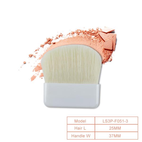 Custom Logo Synthetic Hair Makeup Blush Brush Plastic Handle