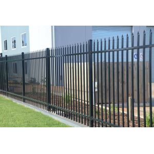Buy cheap Garden Galvanized Wrought Iron Fence Steel Tubular from wholesalers