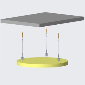 Zinc alloy attached absorbent anchor suspension is moisture-proof and durable