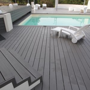 Water Absorption Rate 2.5% Customized Synthetic WPC Decking for Engineering