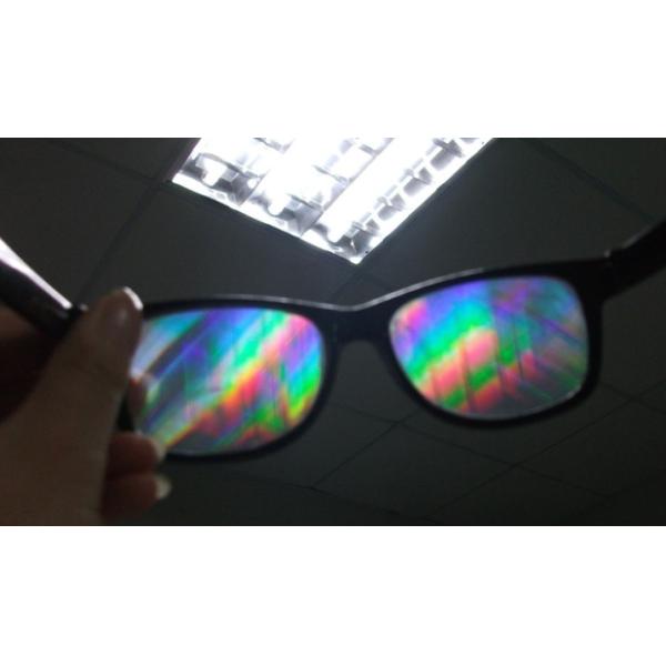 Quality Clear 3d fireworks glasses to view magazines , plastic Diffraction glasses for sale