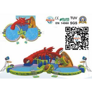Buy cheap Colorful Amazing Inflatable Water Park Rental With Double Slides from wholesalers