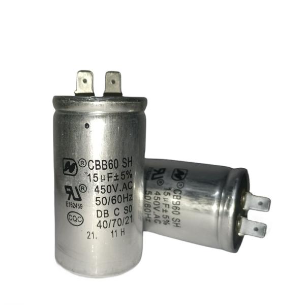 Buy cheap Water Pump Motor Capacitor CBB60 450V 15mfd With Two Quick-Connect Terminals from wholesalers