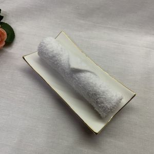 Buy cheap Bleached Hand Oshibori Airline Plain Towel with antiseptic sachet from wholesalers