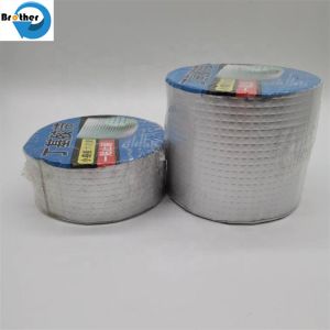 Waterproof Butyl Rubber Tape Single Side Aluminum Foil Rubber Tape High Stick
