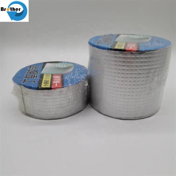 Waterproof Butyl Rubber Tape Single Side Aluminum Foil Rubber Tape High Stick