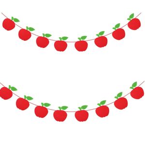 Buy cheap 4.2*4.8 Inch Back To School 2mm Felt Apple Pattern Flags Classroom Decorations product