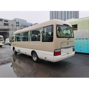 Buy cheap LHD Second Hand Coaster Bus Hino Engine 23 Seater Khaki Bus With Luxury A/C System from wholesalers