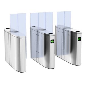 Buy cheap Automatic RFID Pedestrian Barrier Gate Arc Shaped Translational Turnstile from wholesalers