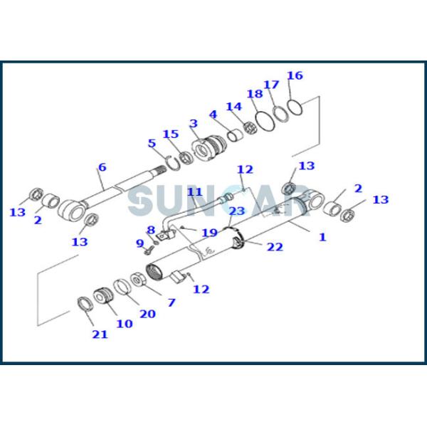 Quality 707-98-04720 7079804720 Arm Cylinder Service Kit Fits KOMATSU PC14R-3 PC14R-2 for sale