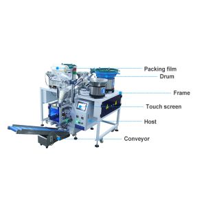 Automatic counting small plastic parts hardware nut bolt screw washer packing