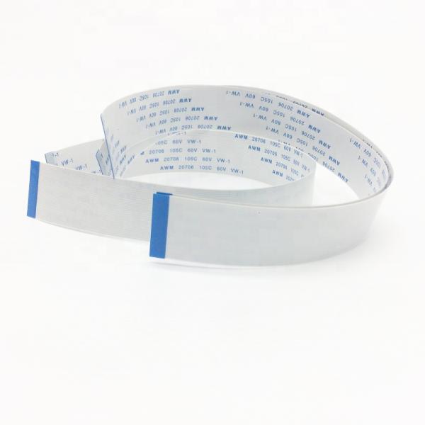 White Copper Conductors FFC Flexible Flat Cable for Machine OEM ODM RoHS Compliant