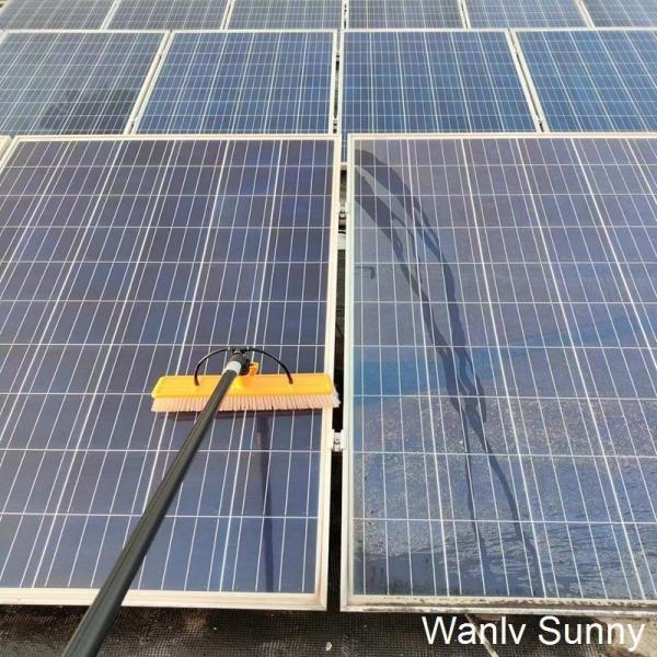 Buy cheap Solar Panel Cleaning Brush WLS-2-4 with Water/Dry Wash and 4.8 M Water Fed Telescopic Pole from wholesalers