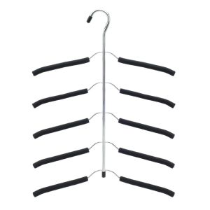 Buy cheap 5 Layers Chrome Wire Hangers , Black Stainless Steel Coat Hangers from wholesalers