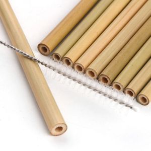 Buy cheap Eco Friendly Bamboo Reusable Straws Compostable Biodegradable With Straw Cleaner from wholesalers