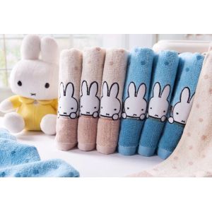 Buy cheap 74*36cm 100% cotton cartoon MIFFY soft  care breathable face towel and hand towel from wholesalers