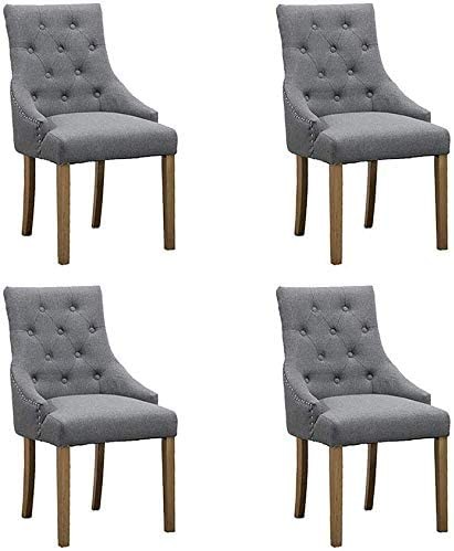 Quality Upholstered Dining Chairs With Arms , Button Tufted Accent Chair Fabric Modern for sale