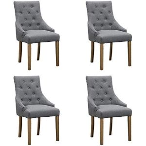 Buy cheap Upholstered Dining Chairs With Arms , Button Tufted Accent Chair Fabric Modern from wholesalers