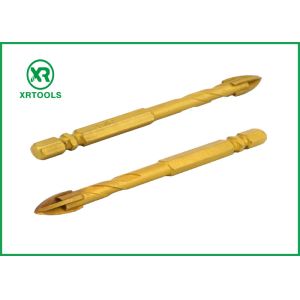 Double R Hex Shank Drill Bits , 3 Flat 16mm Masonry Drill Bit With Flute