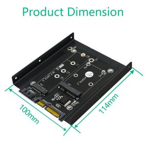 2 In 1 MSATA / M.2 NGFF SSD To Dual SATA3 Converter With 3.5 Inch HDD Bracket
