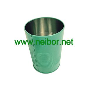 Buy cheap personalized round metal tin pen holder with raised rings from wholesalers