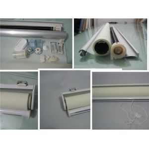 China Beige Sunscreen Patterned Roller Blind Manual Control, 28mm on sale