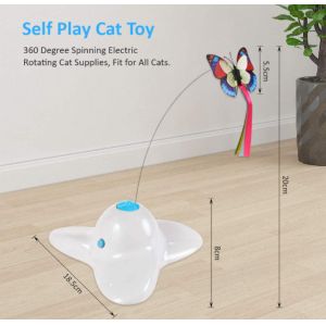 Buy cheap Exercise Electric Interactive Butterfly Flutter Rotating Kitten Toys from wholesalers