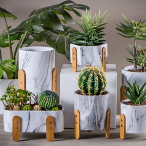 Buy cheap Mini Flower Pots Round Succulents Pot Planters Tabletop Flowerpots Cement Pot Planters Cactus Planters from wholesalers