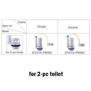 Buy cheap Flush Valve 3 Inch Outlet Double Cable Control With Chrome Plated Push Button For 2 PC Toilet From Xiamen China from wholesalers