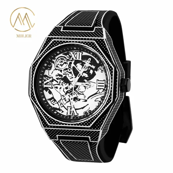New Design Double Movement Quartz Wristwatch with Denim Strap Watch for Sale