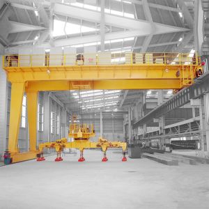 China High Technique Double Girder Semi Gantry Crane For Warehouse on sale